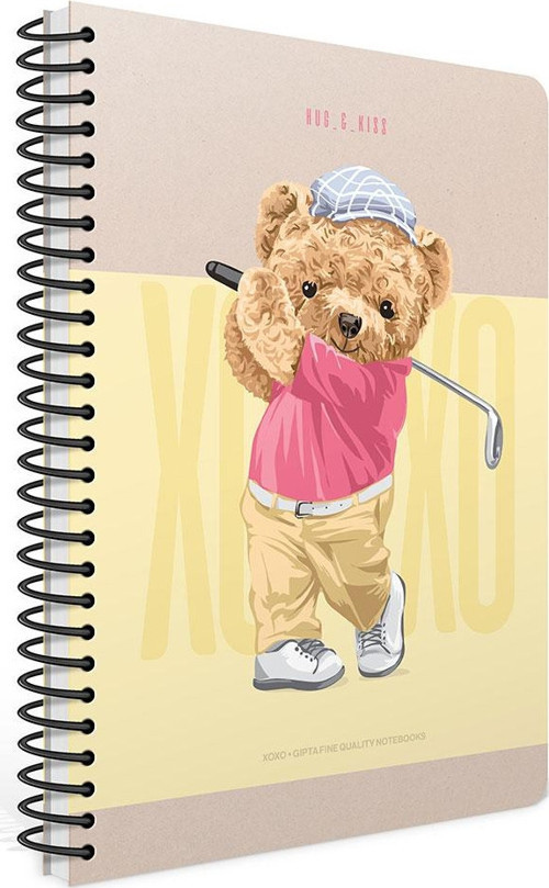 Xoxo Spiralli Sert Kapak Defter 17x24 120 Yaprak Çizgili