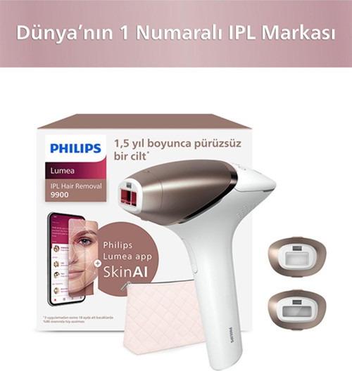 Lumea BRI953/01 Lazer Epilasyon IPL Tüy Alma Cihazı/3 Akıllı Aparat Hassas Bölge, Yüz, Vücut