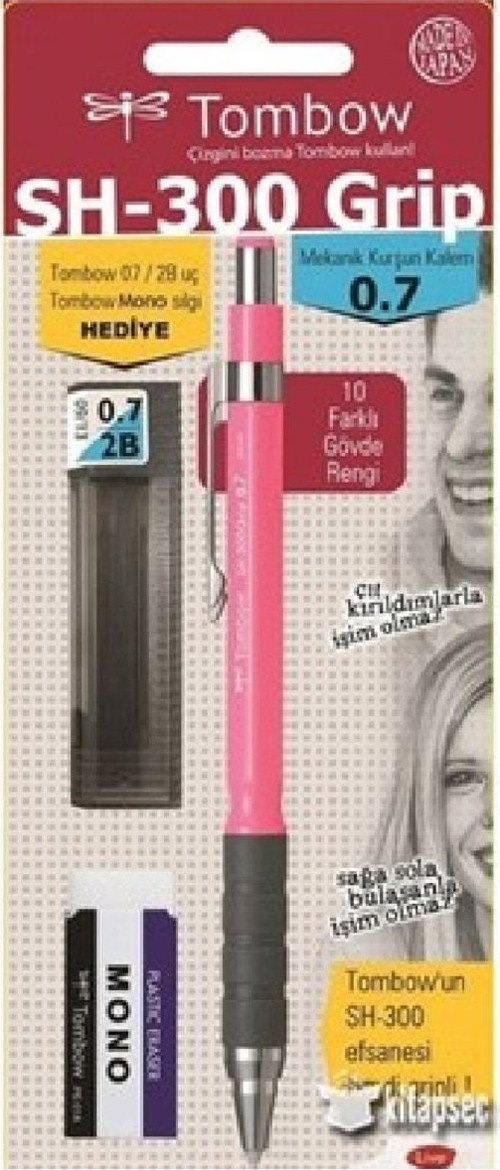 Sh-300 Grip Neon Mekanik Kurşun Kalem 07 Mm Neon Pembe