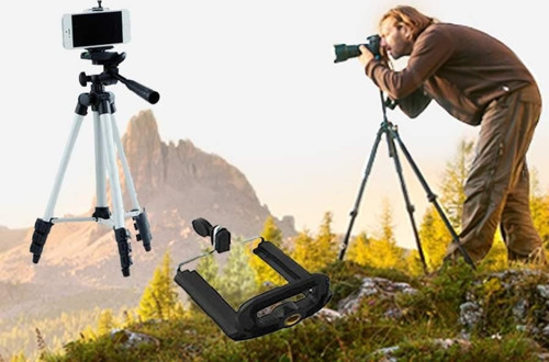 Tripod : Telefon ve Kamera Tutucu Ayak + Telefon Tutucu - 105 cm