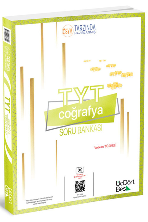 Üç Dört Beş Yayıncılık Üç Dört Beş 2024 Yks Tyt Coğrafya Soru Bankası - Volkan Türkeli Üç Dört Beş Yayınları
