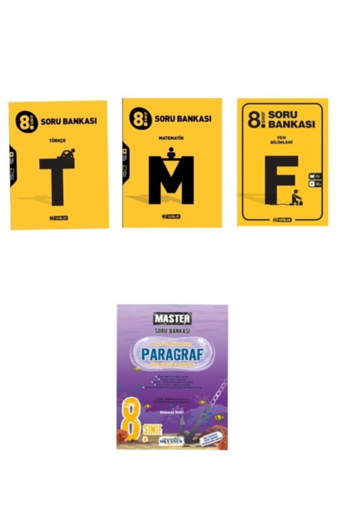 Hız Yayınları 8.Sınıf Türkçe Matematik Fen Soru Bankası Ve Okyanus Yayınları 8.Sınıf Master Paragraf