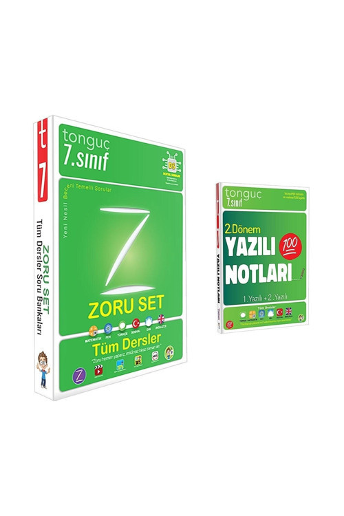 Tonguç Akademi 7. Sınıf Zoru Bankası Tüm Dersler Seti + 2. Dönem Yazılı Notları 1 Ve 2. Yazılı