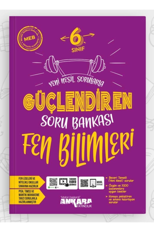 Ankara Yayınları Ankara Yayıncılık 6. Sınıf Güçlendiren Fen Bilimleri Soru Bankası (Yeni Basım) 2023