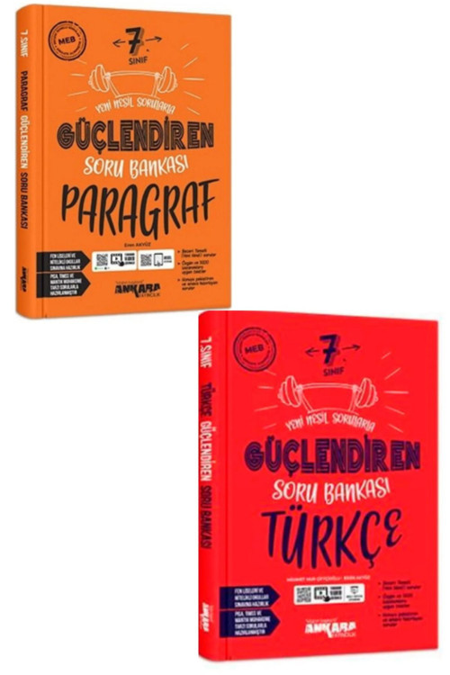 Ankara Yayıncılık Ankara 7.Sınıf Türkçe Soru Bankası Ankara 7.Sınıf Paragraf Soru Bankası Güçlendiren