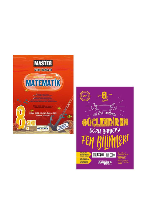 Okyanus Yayınları 8. Sınıf Okyanus Master Matematik Soru Bankası Ve Ankara Güçlendiren Fen Bilimleri Soru Bankası