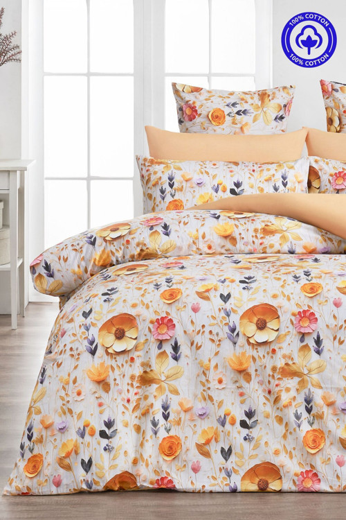 3D Bahar Tek Kişilik 1 Adet Nevresim (Yorgan Kılıfı)160 Cm X 220 Cmflowersbejmalzeme: %100 Pamuk.