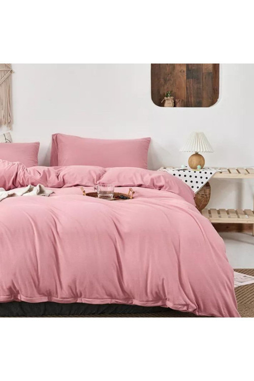 Gül Kurusu Çarşafı Lastikli Çift Kişilik Nevresim Takımı 200X220 %100 Pamuk Goldenrose01453020