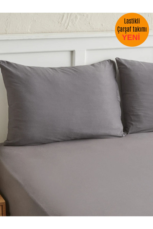 Lastikli Çift Kişilik Çarşaf Ve 2 Adet Yastık Kılıf 180X200 Xl83888Sh