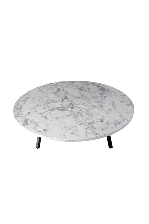 90 Cm Çap - Beyaz Desenli Katlanabilir Yer Sofrası - Oyun Masası - 21 Cm Yükseklik 90x21 cm