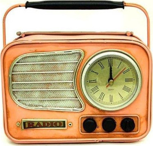 Dekoratif Metal Radyo Saat C0330