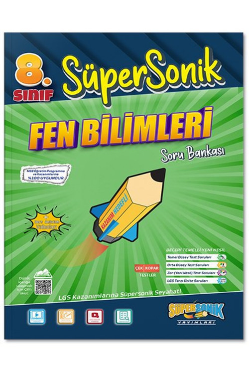 8. Sınıf Süpersonik Fen Bilimleri Soru Bankası - Süpersonik Yayınları