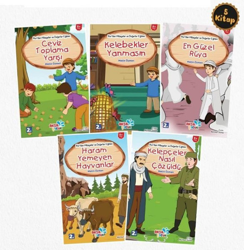 Çocuklar İçin Nurdan Hikayeler Seti - 5 Kitap Takım