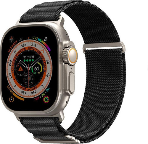 Watch Akıllı Saat Kordonu 44mm Kordon Kobu Hasır Strap Kayış Siyah