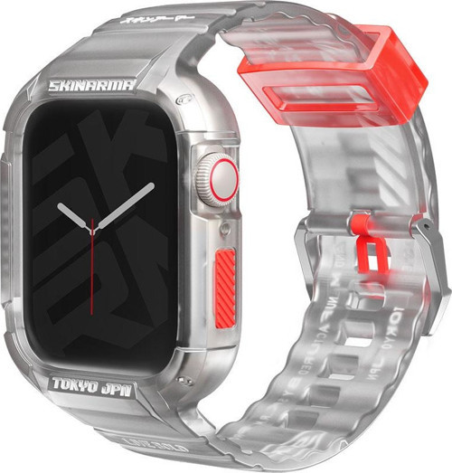 Watch Akıllı Saat Kordonu 44mm Kordon Saido Sert PC Kasa Koruyuculu Strap Kayış Şeffaf