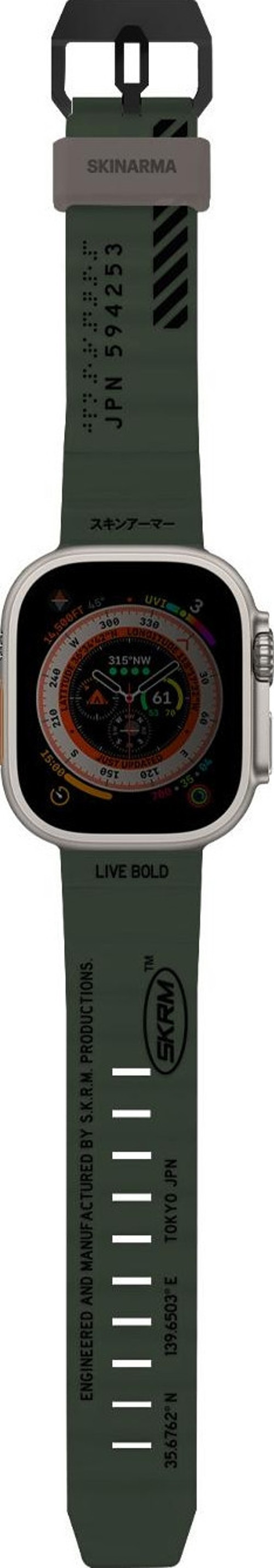 Watch Akıllı Saat Kordonu 44mm Kordon Shokku Strap Kayış Koyu Haki