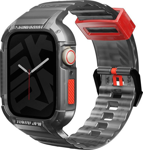 Watch Akıllı Saat Kordonu 7 45mm Kordon Saido Sert PC Kasa Koruyuculu Strap Kayış Füme