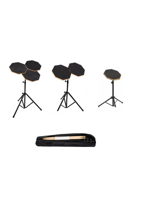 Bateri Davul Drum Pratik Çalışma Pedi Ve Standlı Full Setup