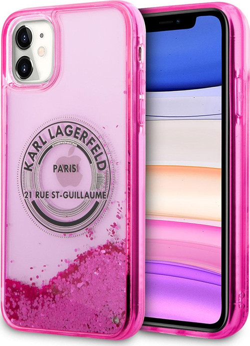 İphone 11 Uyumlu Lisanslı Kılıf Karl Sıvılı Simli Rsg Dizayn Kapak