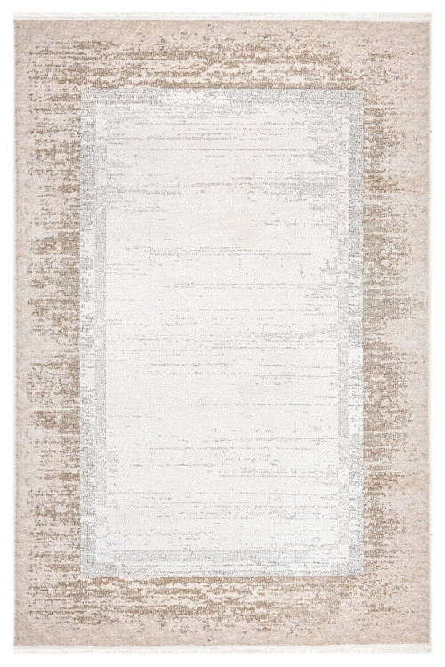 Halınet Jasmina Bej Çerçeveli Akrilik Makine Alan Halısı-LxS-Valeria-1072-Beige-120 x 180