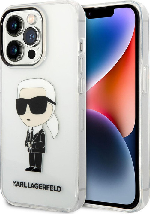 İphone 14 Pro Max Uyumlu Lisanslı Kılıf Karl Transparan İkonik Karl Dizayn Kapak
