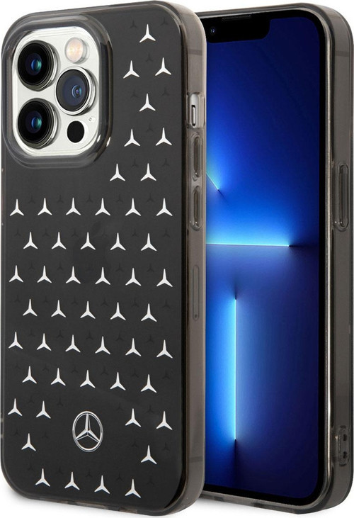 iPhone 14 Pro Uyumlu Orjinal Lisanslı Kılıf Benz Çift Katmanlı Yıldız Desenli Dizayn Kapak