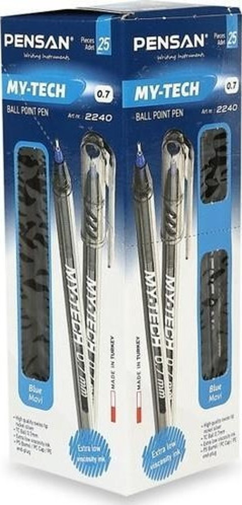 2240 My-Tech Tükenmez Kalem Mavi 25 Li (1 Paket 25 Adet)