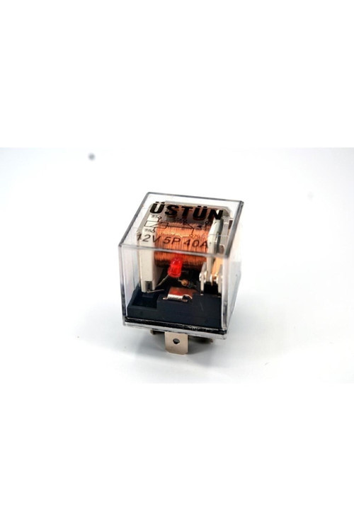 Mini Röle Şeffaf 12V 40A 5P Ledli