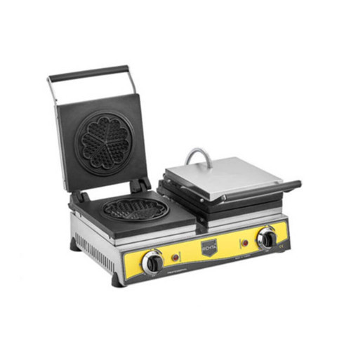W15 Çiçek Model Çiftli Waffle Makinesi 21 cm