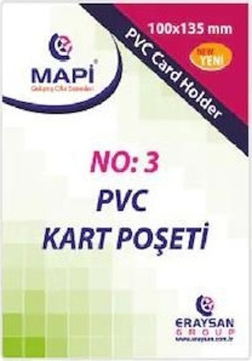 Pvc Dikey Kart Poşeti No:3 100X135 Mm 100 Lü 9101037 (1 Paket 100 Adet)