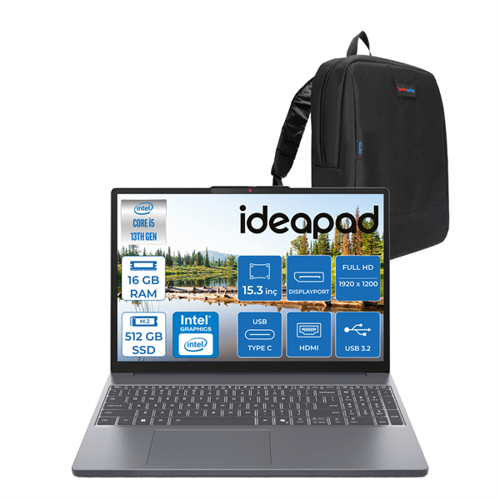 Ideapad Slim 3 Intel Core I5 13420H 16GB Ddr5 512GB SSD Intel® UHD Graphics Windows 11 Home 15.3" Wuxga IPS Taşınabilir Bilgisayar ID15IRH10H01 + Zettaçanta