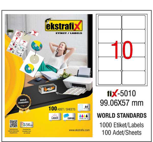 Lazer Etiket 99.06*57 mm Fix-5010