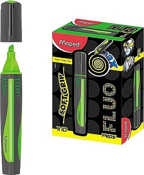 742933 Fosforlu Kalem Max Fluo Peps Mini 10 Lu Yeşil (1 Paket 10 Adet)