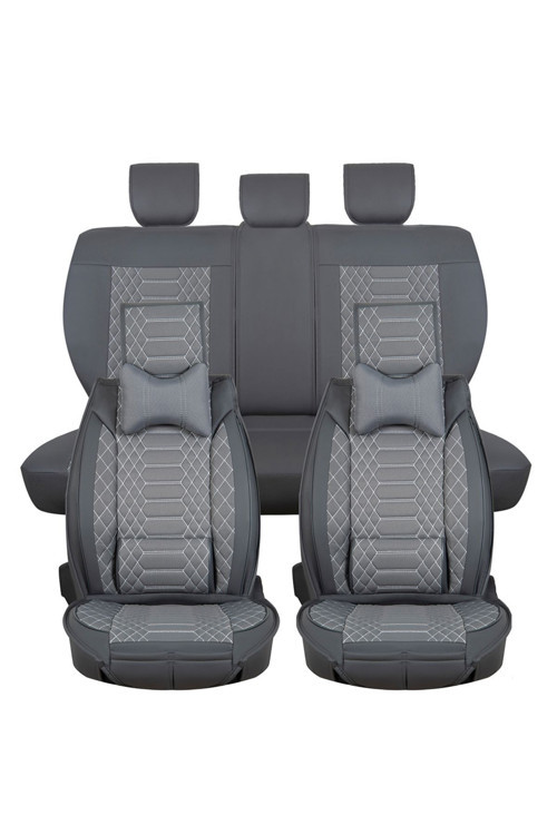 Mercedes Gla Serisi H247 2020 Ve Sonrası Uyumlu Füme Renk Royal Oto Koltuk Kılıfı Ön Arka Set