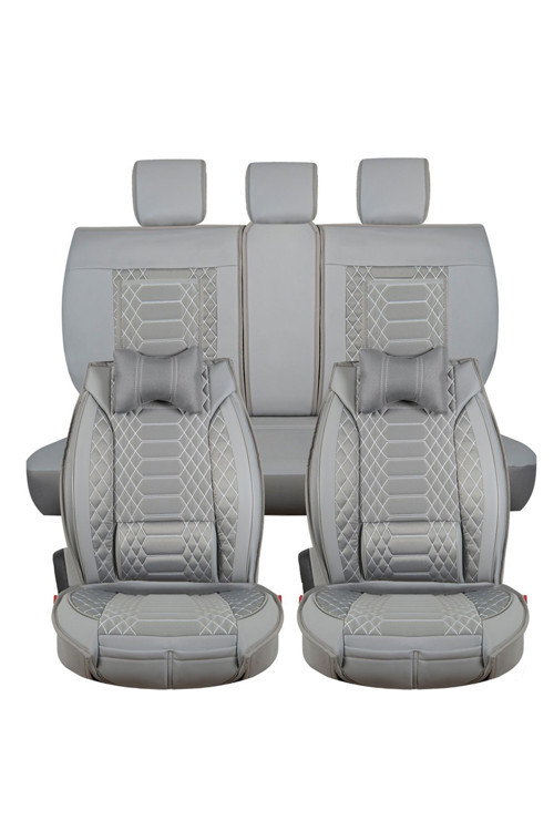 Jeep Grand Cherokee 1993-1998 Uyumlu Gri Renk Royal Oto Koltuk Kılıfı Ön Arka Set