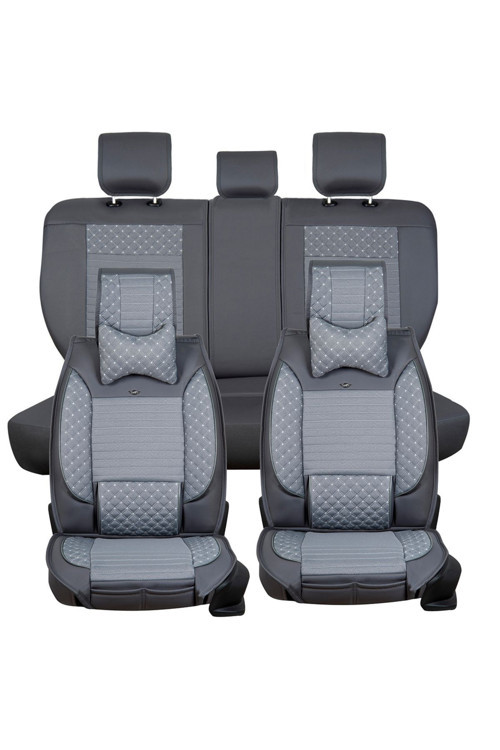 Peugeot 5008 2009-2016 Uyumlu Füme Renk Elite Oto Koltuk Kılıfı Ön Arka Set