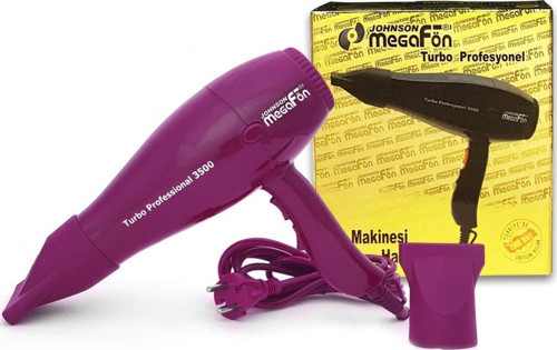 MegaFön Profesyonel Kuaför Saç Kurutma / Fön Makinesi 2400W MOR 3500MOR