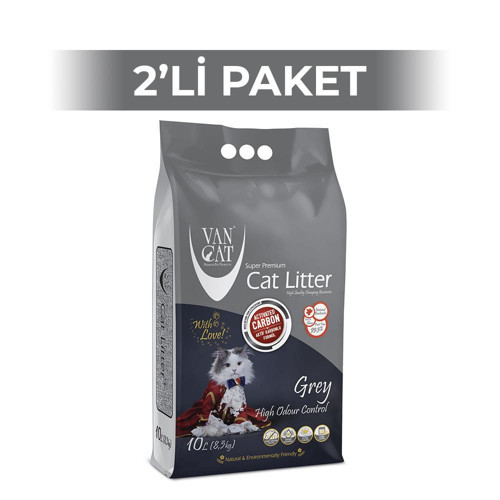 Aktif Karbon İnce Taneli Kedi Kumu 10 kg 2 Adet