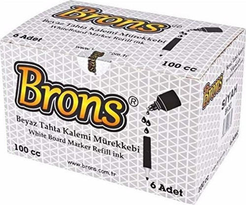 Br-354 Beyaz Tahta Kalem Mürekkebi 100 Cc Mavi 6 Li (1 Paket 6 Adet)