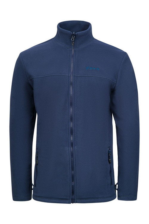 Chestert Erkek Tam Fermuarlı İnce Polar Sweatshırt Lacivert