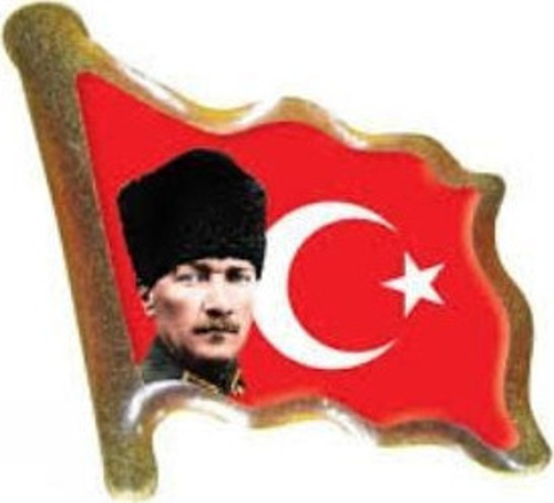 Vt614 Rozet Atalı Kalpaklı Bayraklı Dalgalı 30 Lu (1 Paket 30 Adet)