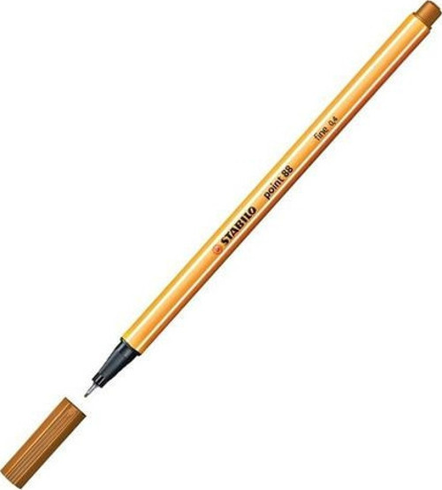 88/89 Keçe Uçlu İnce Kalem 88 Point 0.4 Mm Haki Açık Kahverengi (10 Lu Kutu)