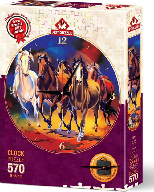 570 Parça Puzzle Yılkı Atları Saat 5004