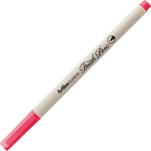 Supreme İnce Fırça Uçlu Markör Kalem Fosforlu Pembe Lv-A-Epfs-F Flo Pink LV-A-EPFS-F (12 Li Paket)