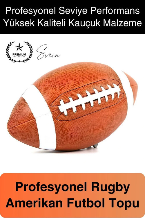 Premium Amerikan Futbol Topu Kauçuk Genç Yetişkin Maç Dikişli Standart Boy Antreman Rugby Spor