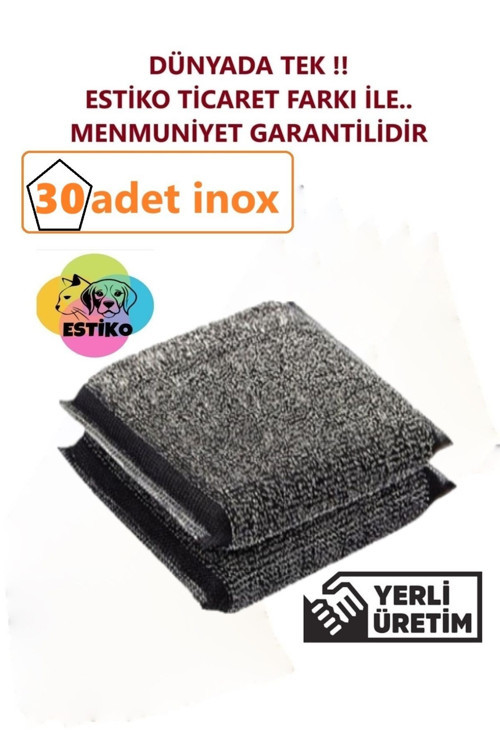 Sihirli Inox Paslanmaz Telli Bulaşık Süngeri 30 Adet Ultra Sihirli Sünger