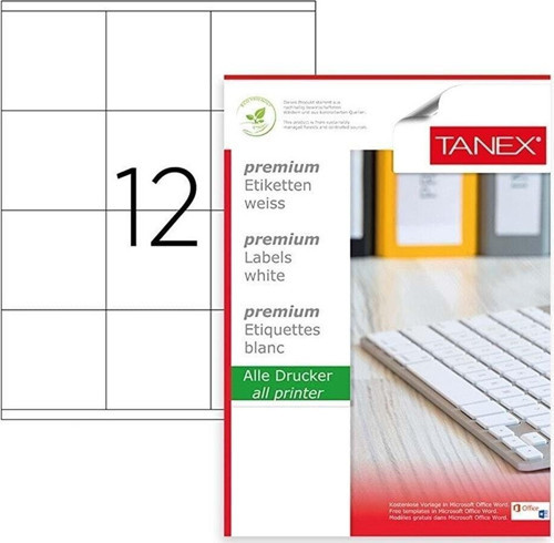 TW-2612 105x48 mm Laser Etiket 100 Adet
