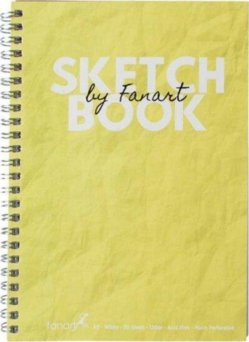 Academy Sketch Book Eskiz Çizim Defteri 120 Gr Spiralli 50 Yaprak A5 Sarı