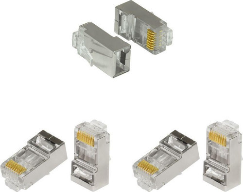 Ftp Cat6 Metal Rj45 Konnektör Network Kablosu (100 Lü Paket) Fnw-4522N