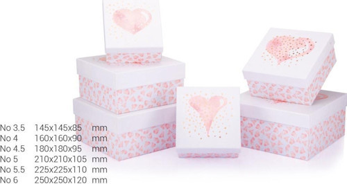 Valentines Day Grata Kareli 6 Lı Hediye Kutusu Seti BX0717